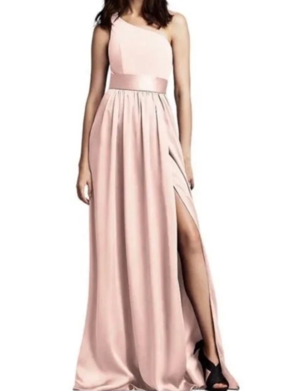 Vera Wang Pale Blush Lined Piece with Black WHITE Label